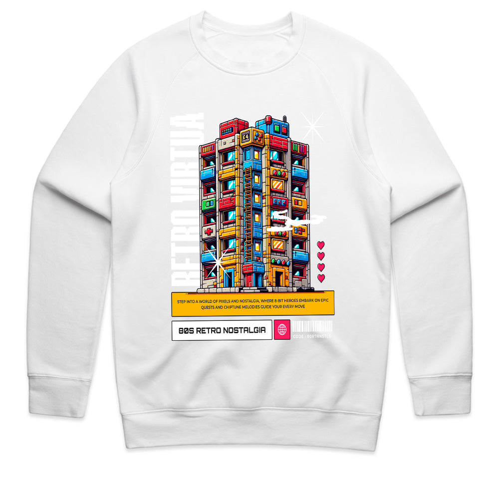 Retro Virtua" 8-Bit Cyber City T-Shirt – 80s Pixel Nostalgia