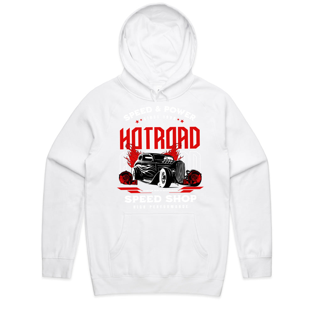 Hot Rod Speed Shop" T-Shirt – Vintage Muscle & High-Performance Style