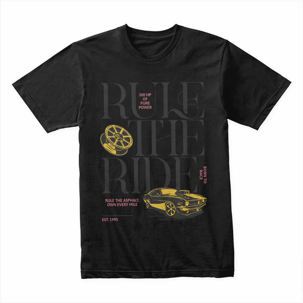 Rule the Ride – High-Performance Muscle Car Streetwear T-Shirt