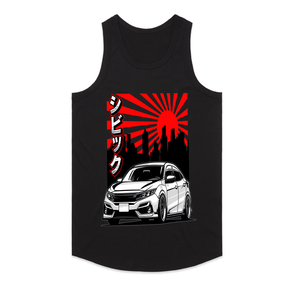 JDM Honda Civic Rising Sun – Premium Graphic T-Shirt