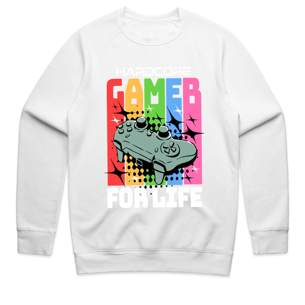 Hardcore Gamer for Life - Retro Gaming T-Shirt