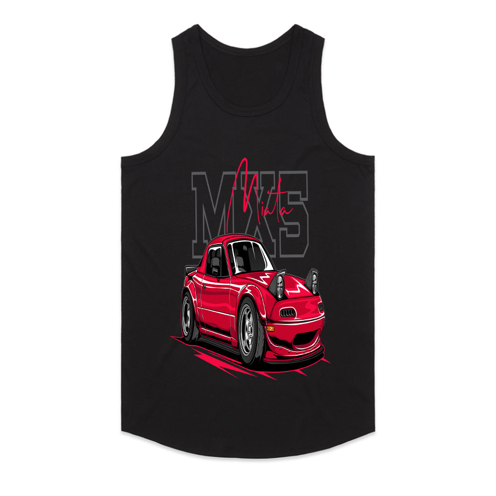 "White Mazda MX-5 Miata JDM Car Graphic T-Shirt – Classic NA Roadster Design"