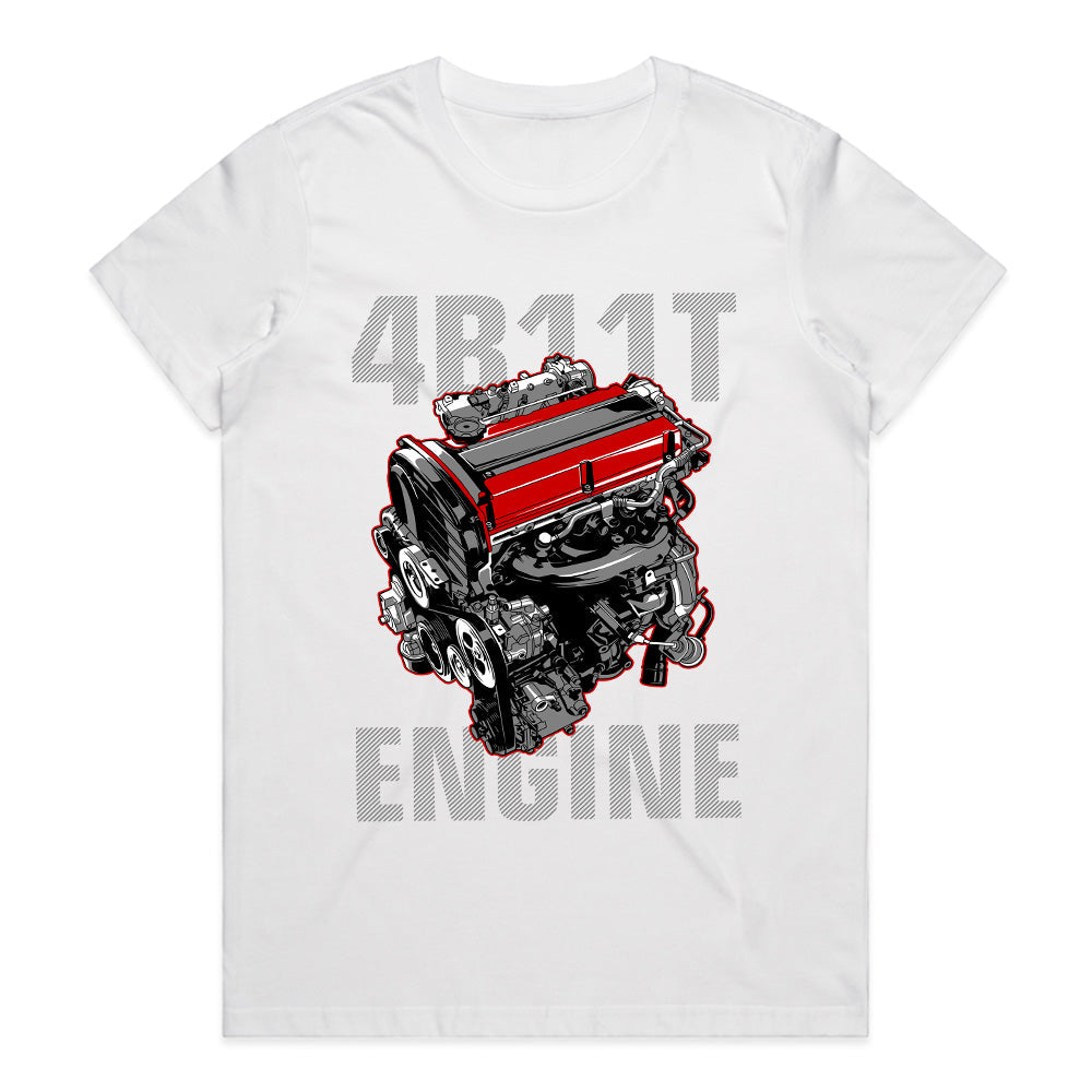 4B11T Engine T-Shirt – Mitsubishi Turbo Power!