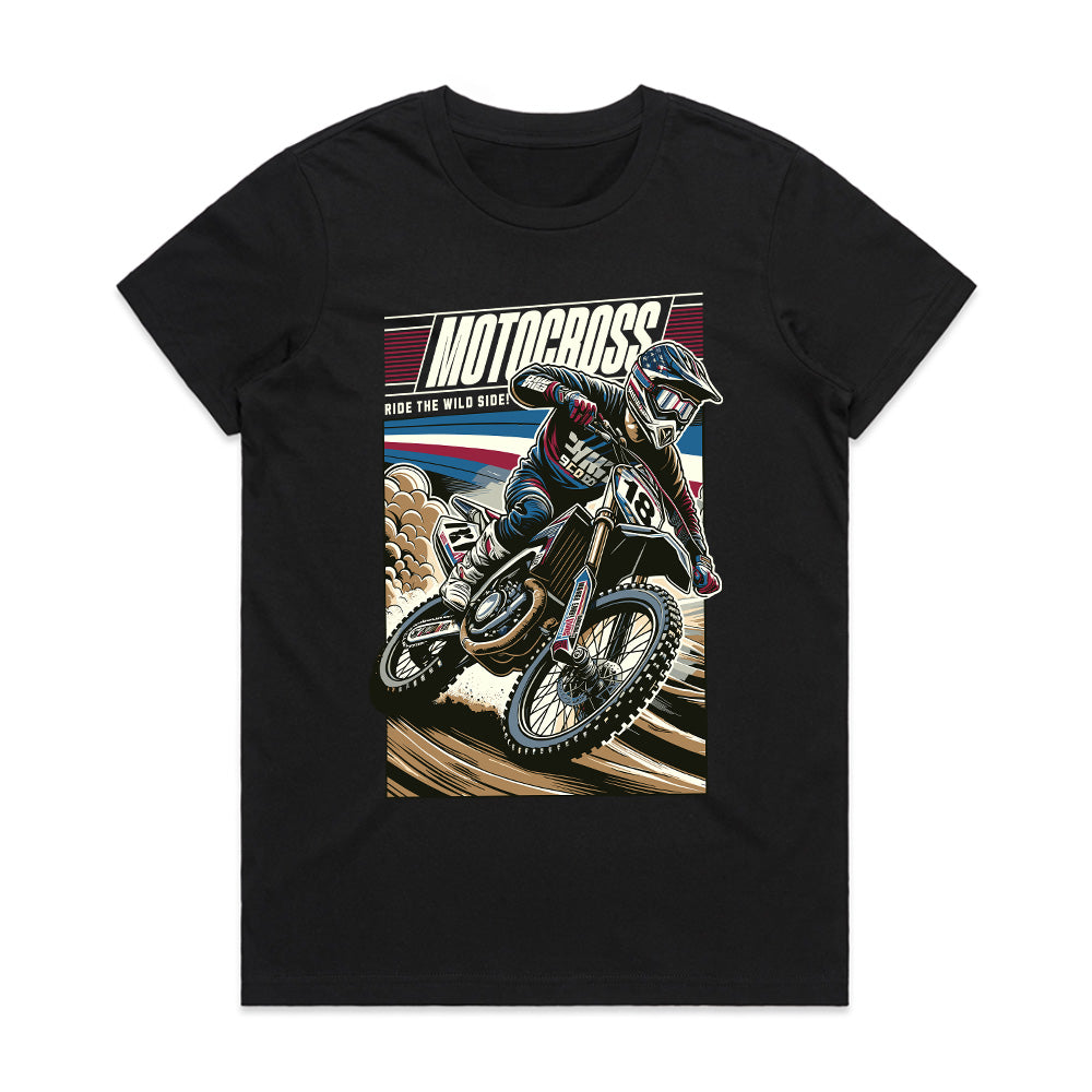 Motocross Ride the Wild Side T-Shirt – Extreme Dirt Bike Racing Streetwear