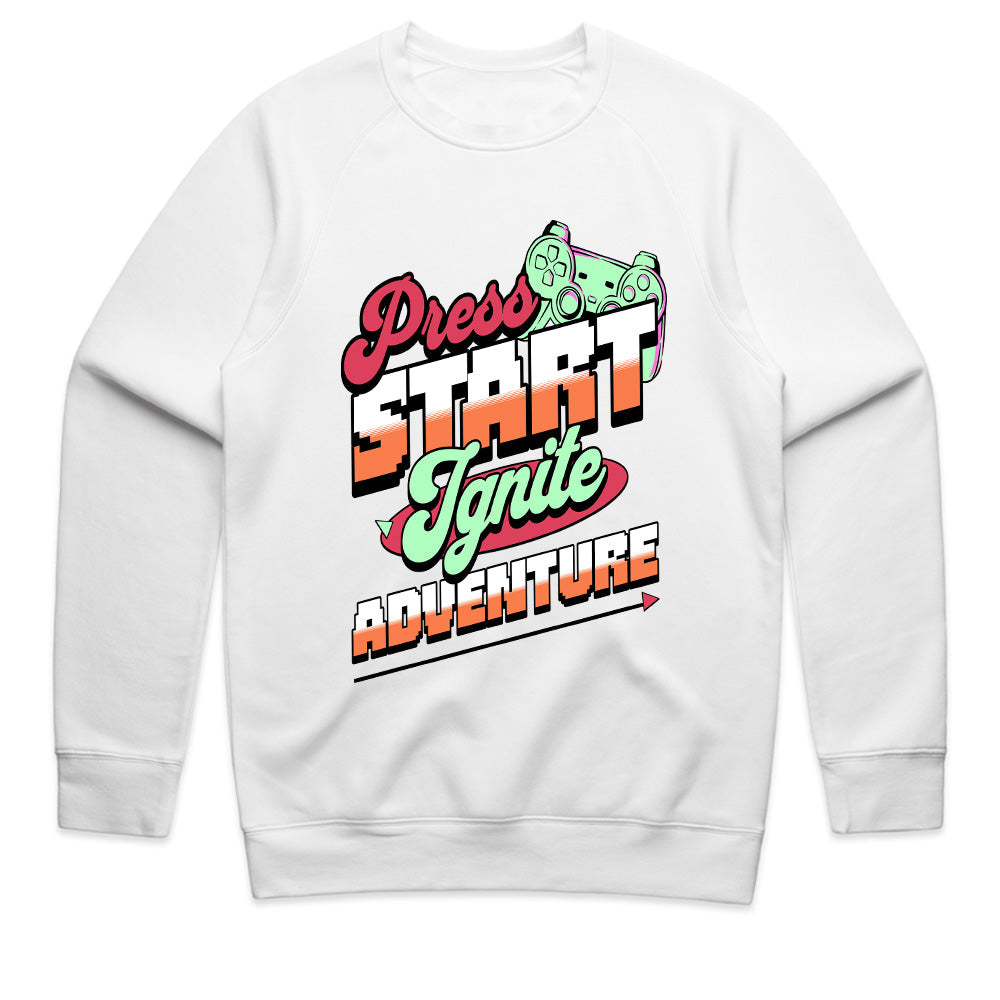 Press Start - Ignite Adventure Retro Gaming T-Shirt