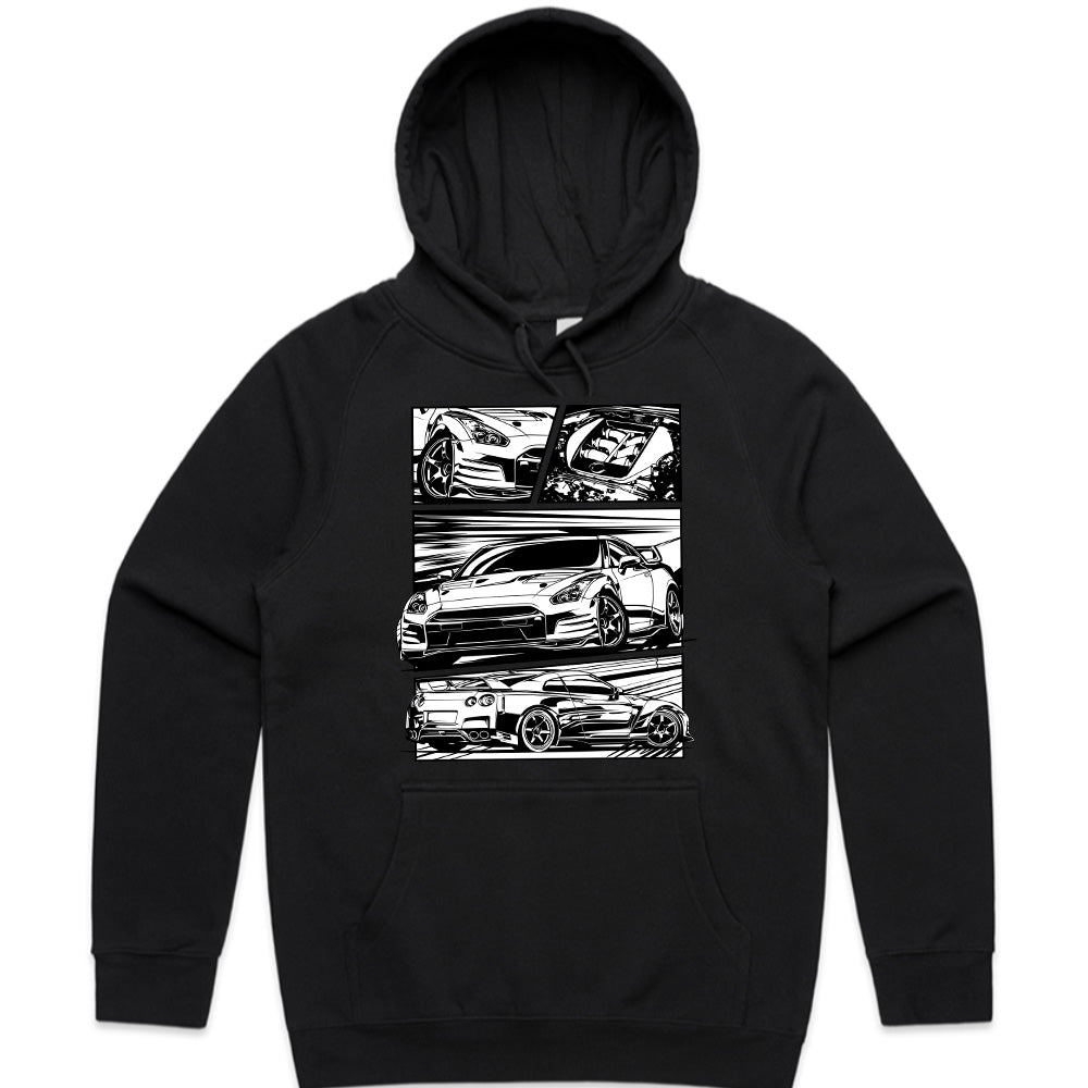 Manga Speed" Nissan GT-R Comic Style T-Shirt – JDM Racing Tee