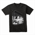 Classic VW Hatchback Drag Strip T-Shirt – Retro Performance Car Tee