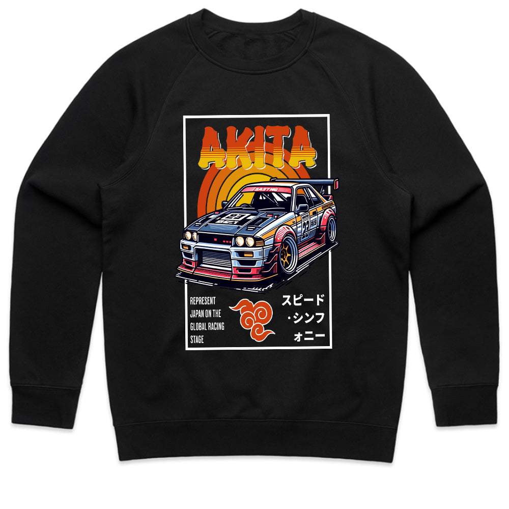 Akita Speed Demon JDM Racing T-Shirt – Retro Motorsport Edition