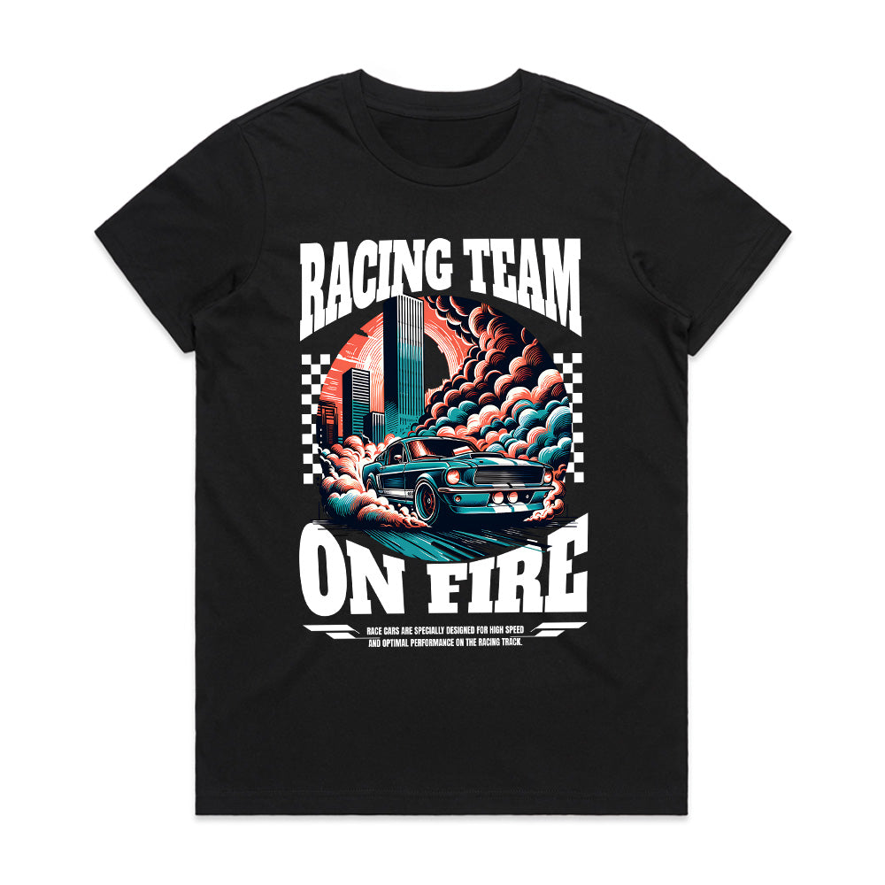 Racing Team On Fire - High-Speed Streetwear T-Shirt