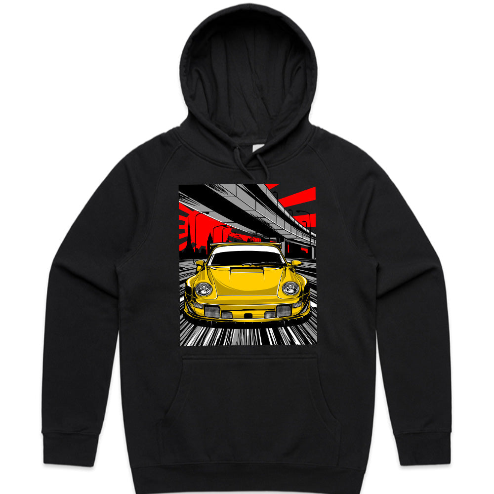 Yellow Beast" Retro Porsche Turbo Street Racing T-Shirt