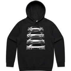 JDM Legends" Classic Japanese Sports Car Lineup T-Shirt