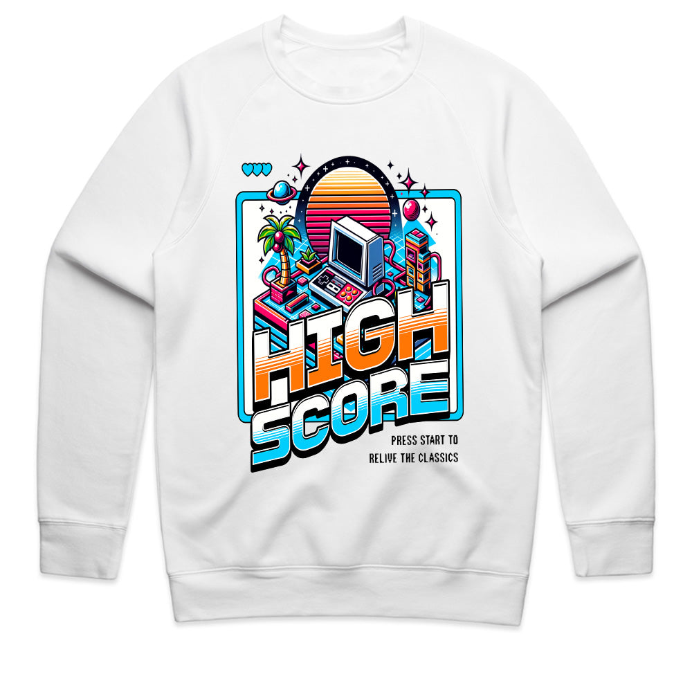 High Score - Retro Arcade Sunset Gaming T-Shirt