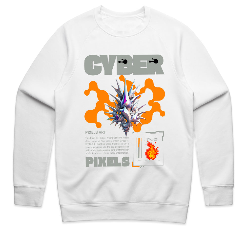 Cyber Pixels - Futuristic Digital Art Streetwear T-Shirt