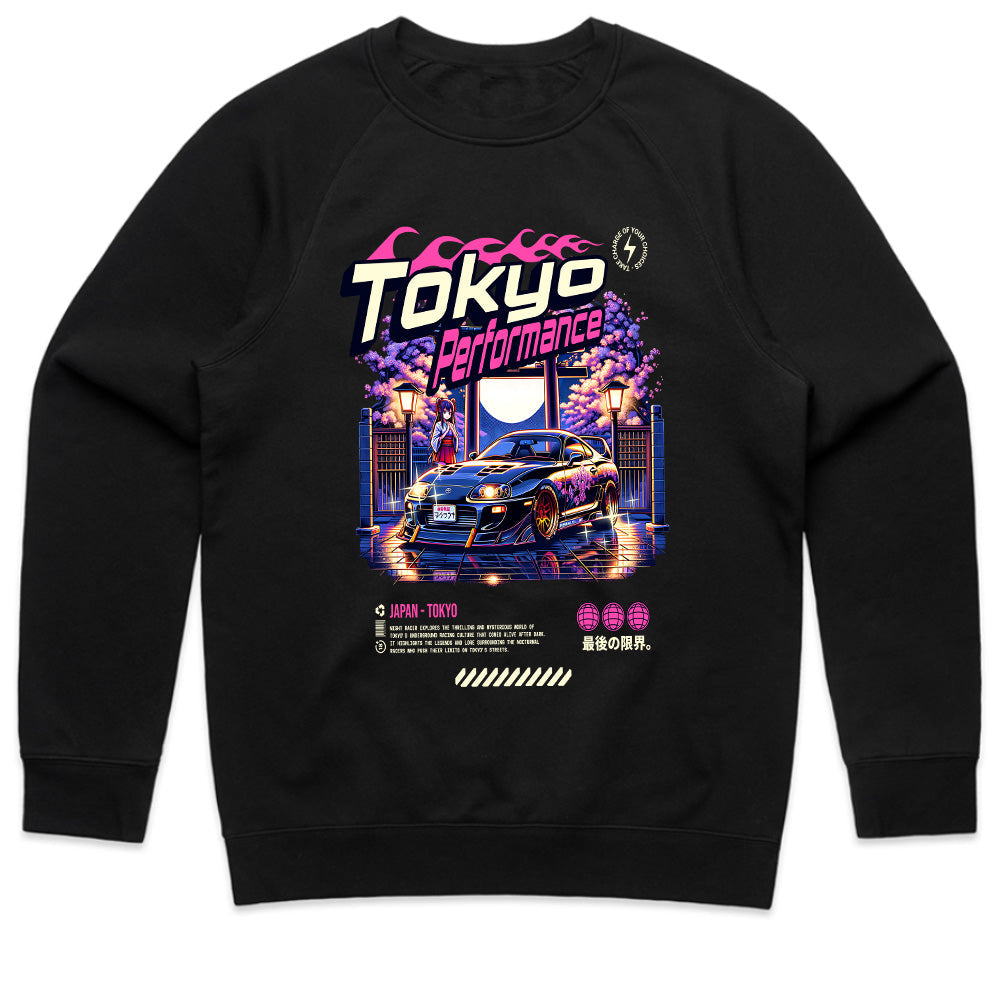 Tokyo Performance T-Shirt – Neon JDM Street Racing & Cyberpunk Aesthetic