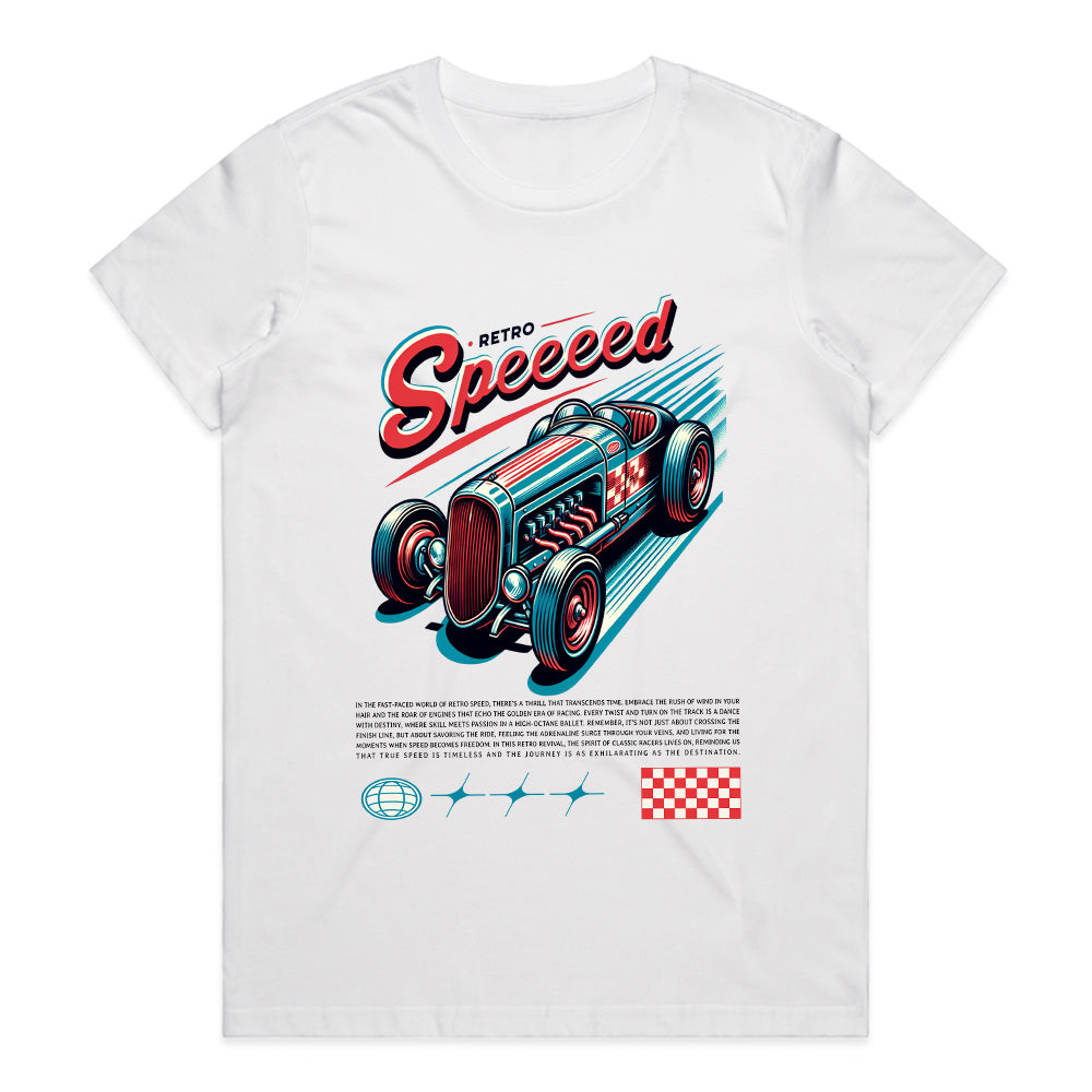 Retro Speed – Vintage Hot Rod Racing Graphic T-Shirt