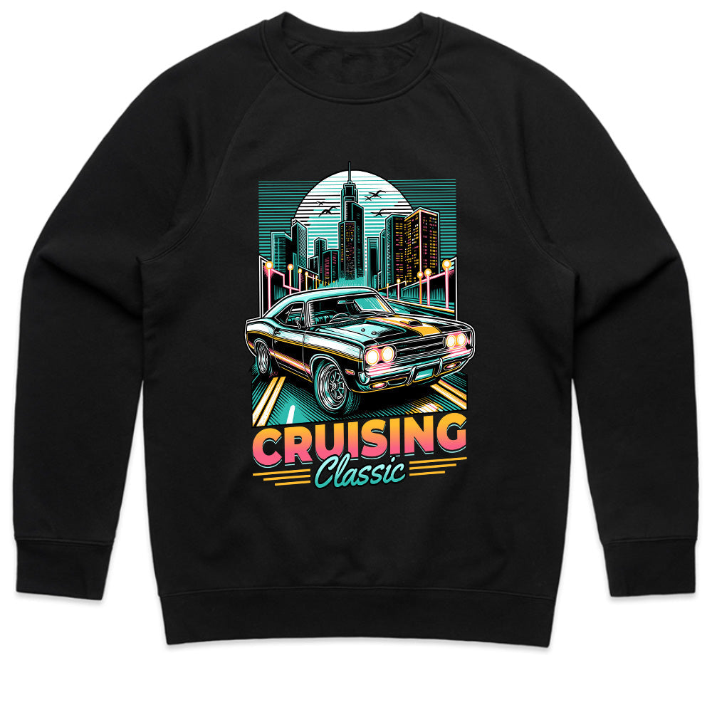 Cruising Classic – Retro Muscle Car Night Drive Tee