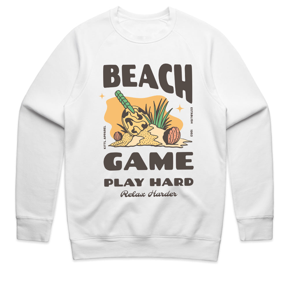 Beach Game T-Shirt – Play Hard, Relax Harder Retro Surf Style