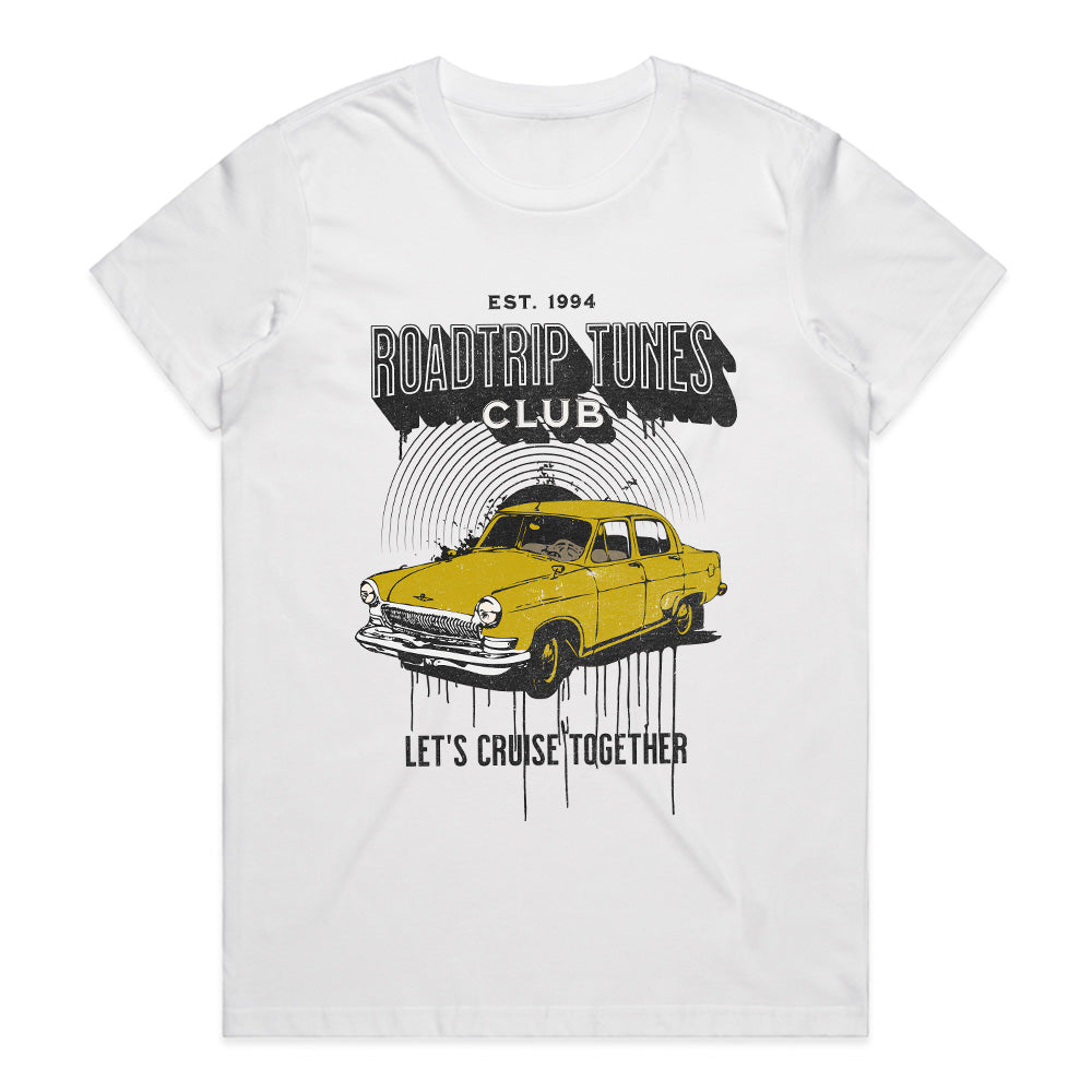 Roadtrip Tunes Club – Vintage Car Adventure Graphic T-Shirt