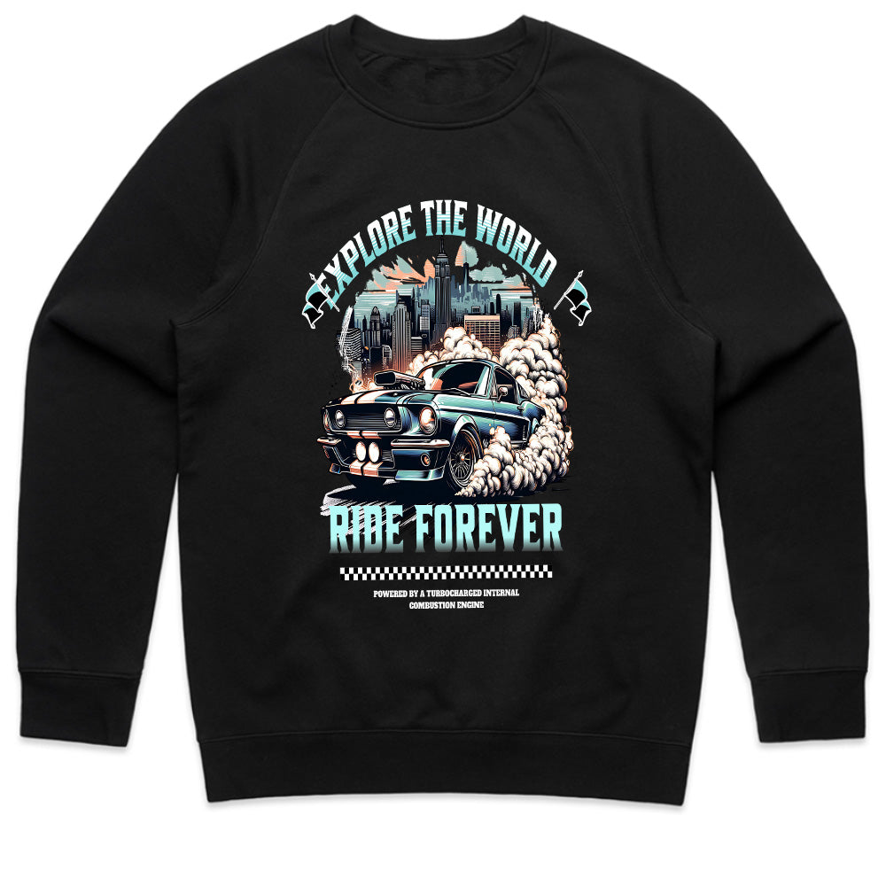 Ride Forever – Explore the World Muscle Car Tee