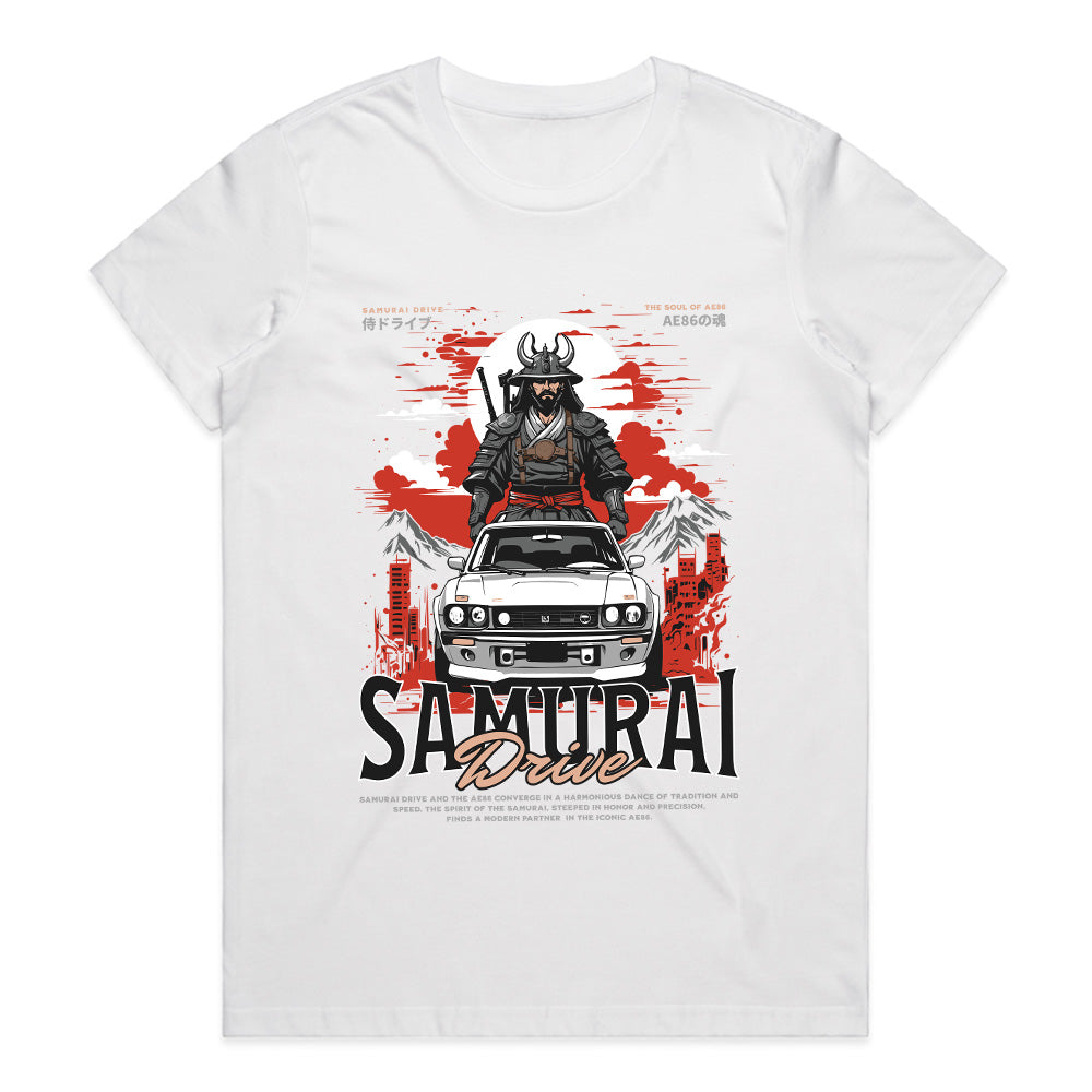 Samurai Drive – AE86 JDM Warrior Graphic T-Shirt