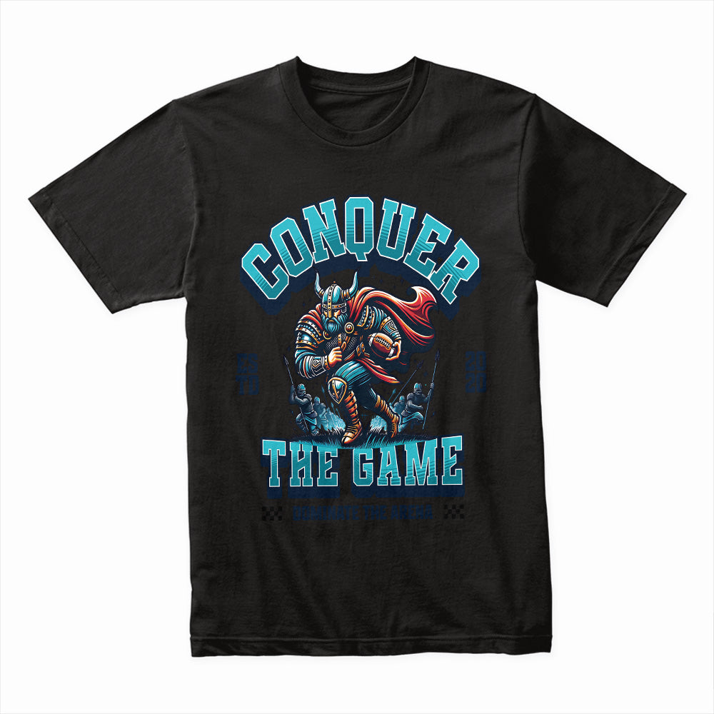 Conquer the Game - Viking Warrior Gamer T-Shirt