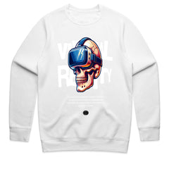 Virtual Reality Skull T-Shirt – Cyberpunk Gaming Aesthetic