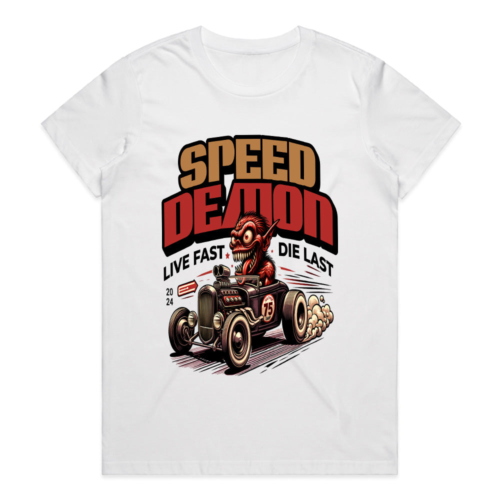 "Speed Demon" Hot Rod T-Shirt – Retro Rat Rod Racing & Vintage Muscle Art