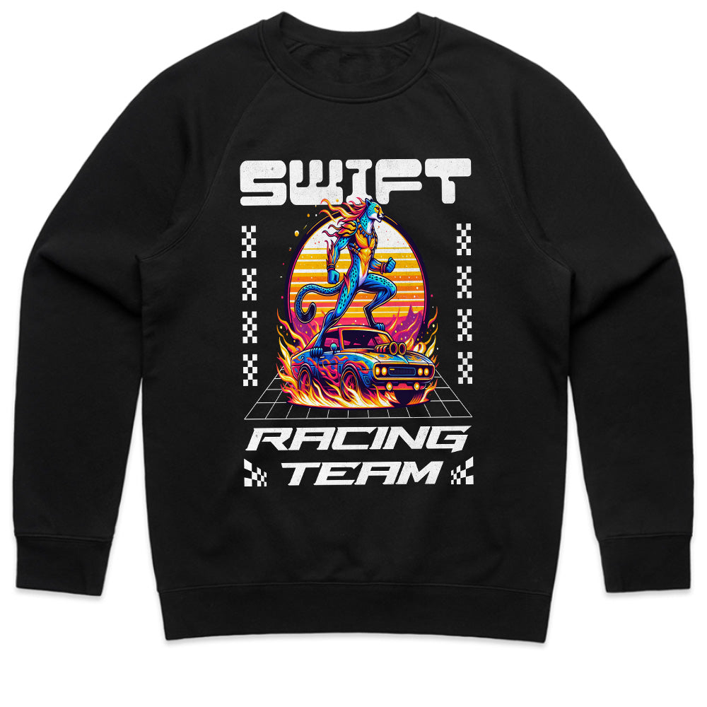 Swift Racing Team – Neon Futuristic Speed T-Shirt