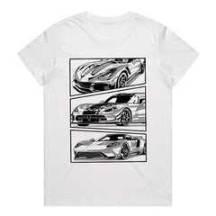 American Supercar Legends T-Shirt – Corvette & Ford GT Tribute!