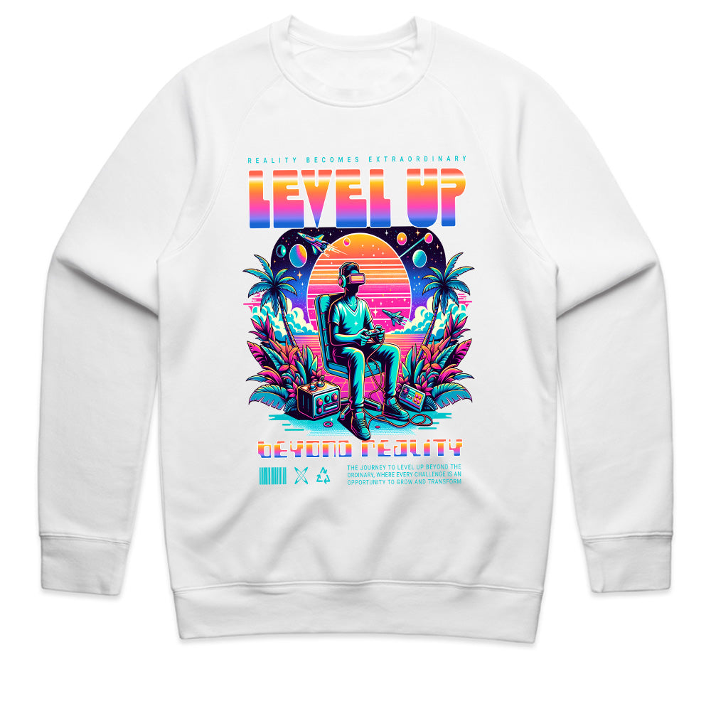 Level Up VR T-Shirt – Neon Cyberpunk Gaming Aesthetic