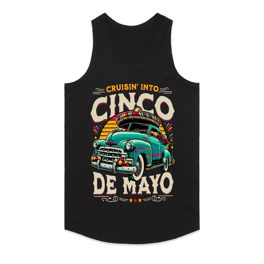 Cruisin’ Into Cinco de Mayo T-Shirt – Festive Classic Car & Mexican Celebration Tee