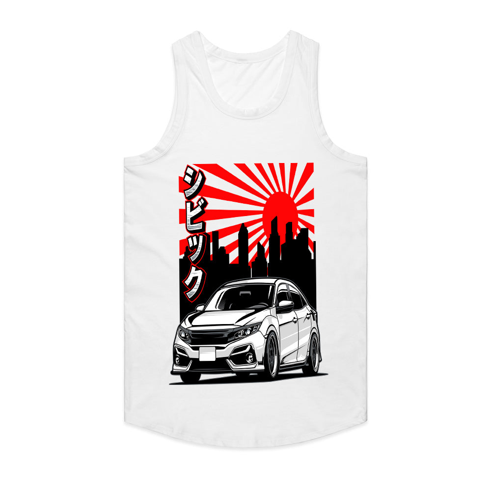 JDM Honda Civic Rising Sun – Premium Graphic T-Shirt