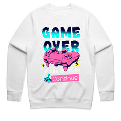 "Game Over – Press Start to Continue" Neon Retro Gaming T-Shirt