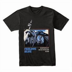 Feeling Blue – Retro Road Trip Aesthetic Tee