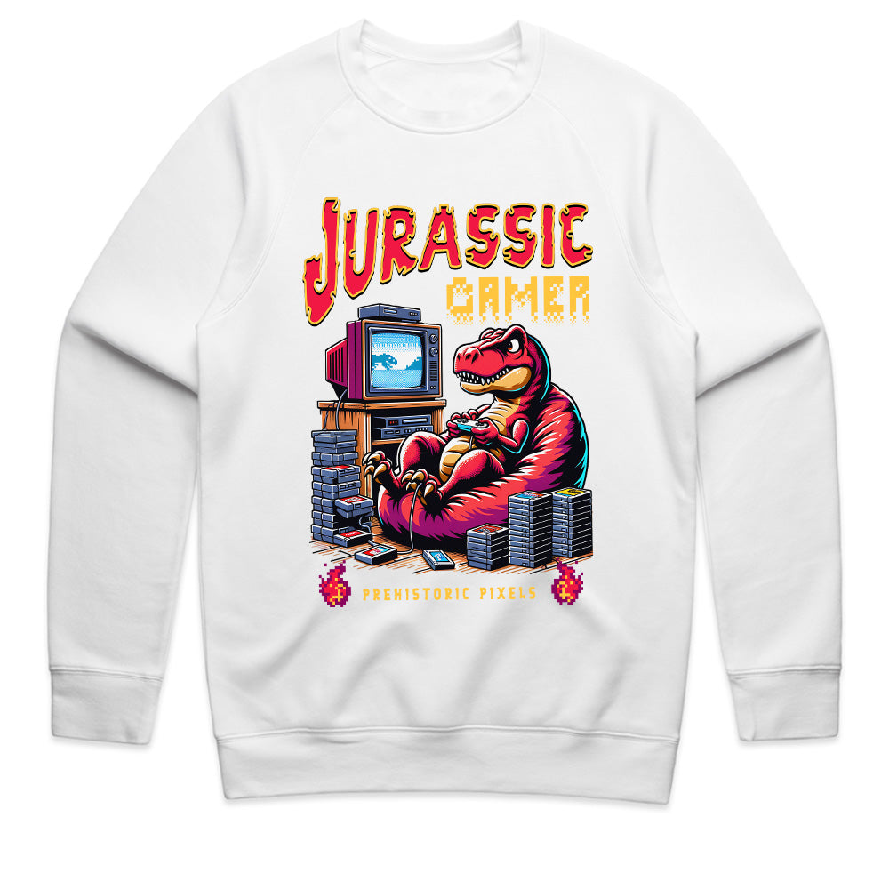 Jurassic Gamer T-Shirt – Prehistoric Pixels & Retro Gaming