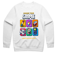 Choose Your Game T-Shirt – Retro Pixel Sports & Gaming Icons