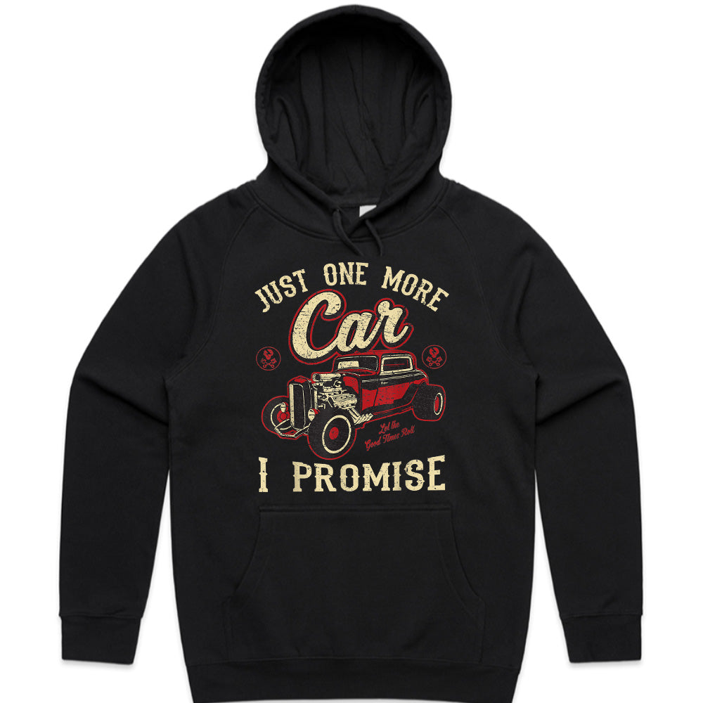 Just One More Car, I Promise" Vintage Hot Rod T-Shirt – Classic Car Enthusiast Tee