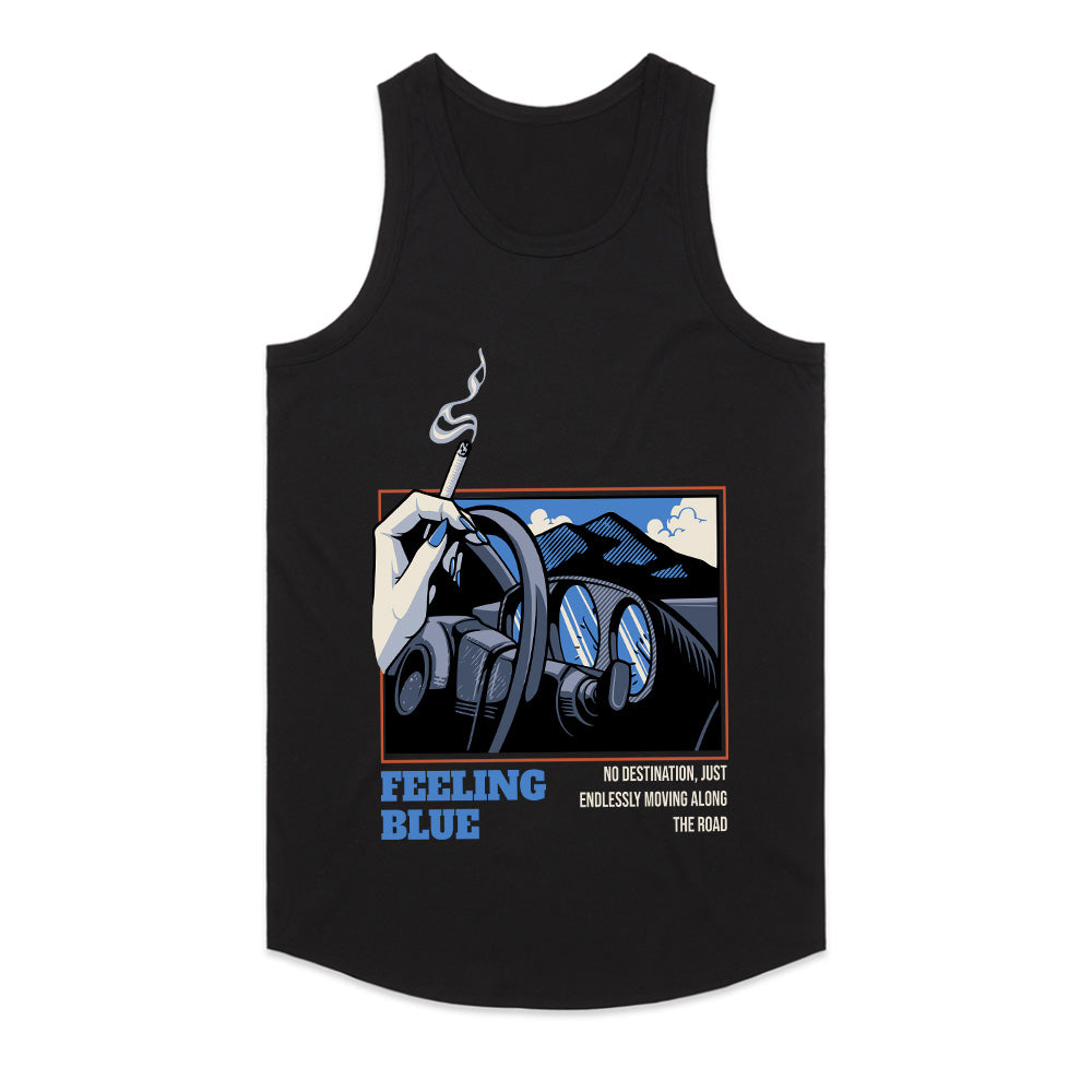 Feeling Blue – Retro Road Trip Aesthetic Tee