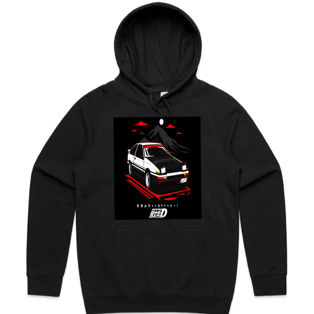 D Toyota AE86 Retro Drift Car T-Shirt – Japanese Street Racing Style