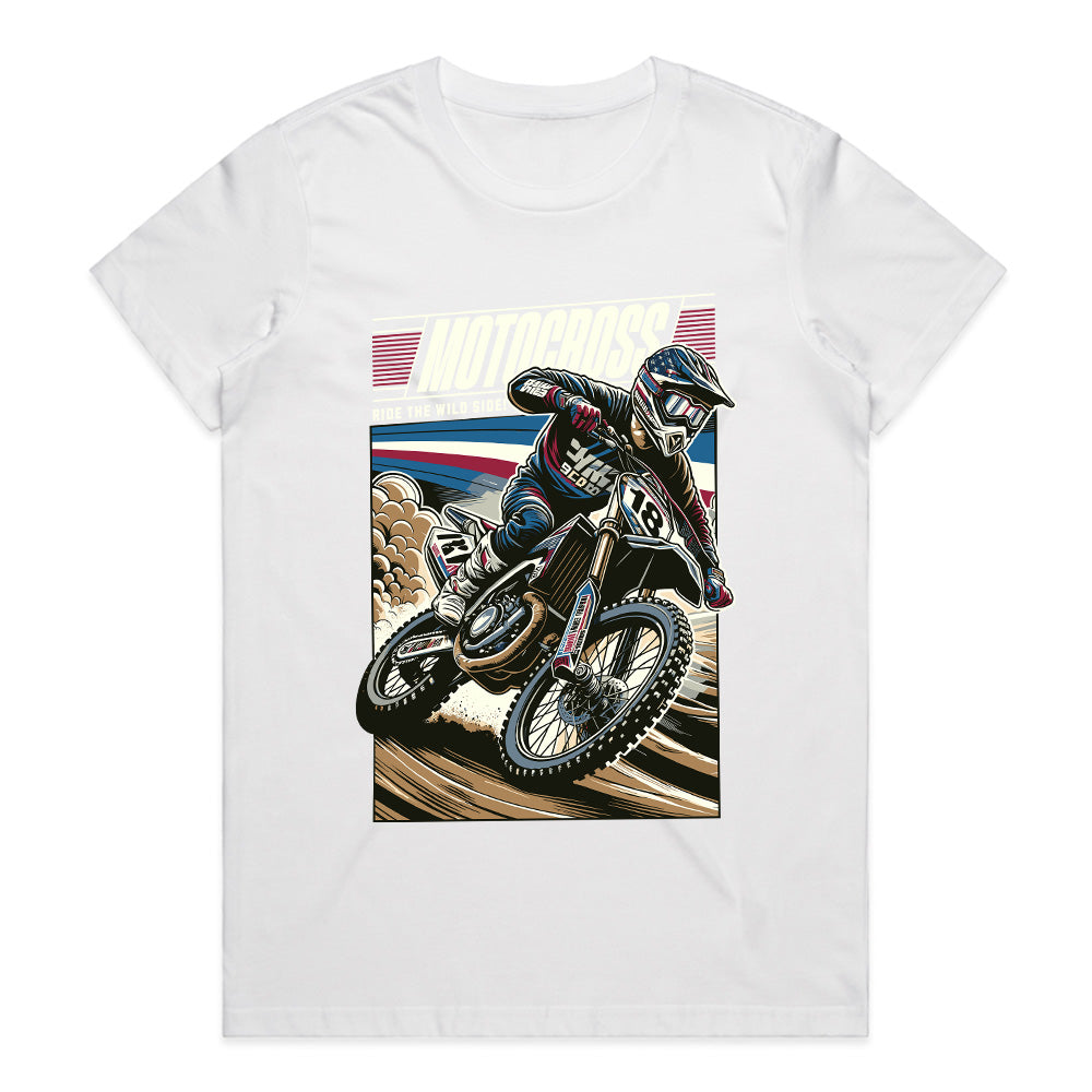 Motocross Ride the Wild Side T-Shirt – Extreme Dirt Bike Racing Streetwear