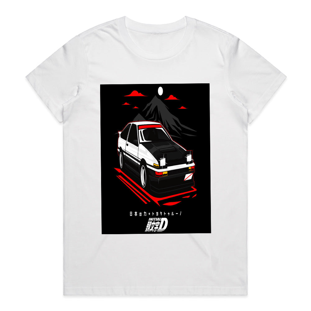 D Toyota AE86 Retro Drift Car T-Shirt – Japanese Street Racing Style