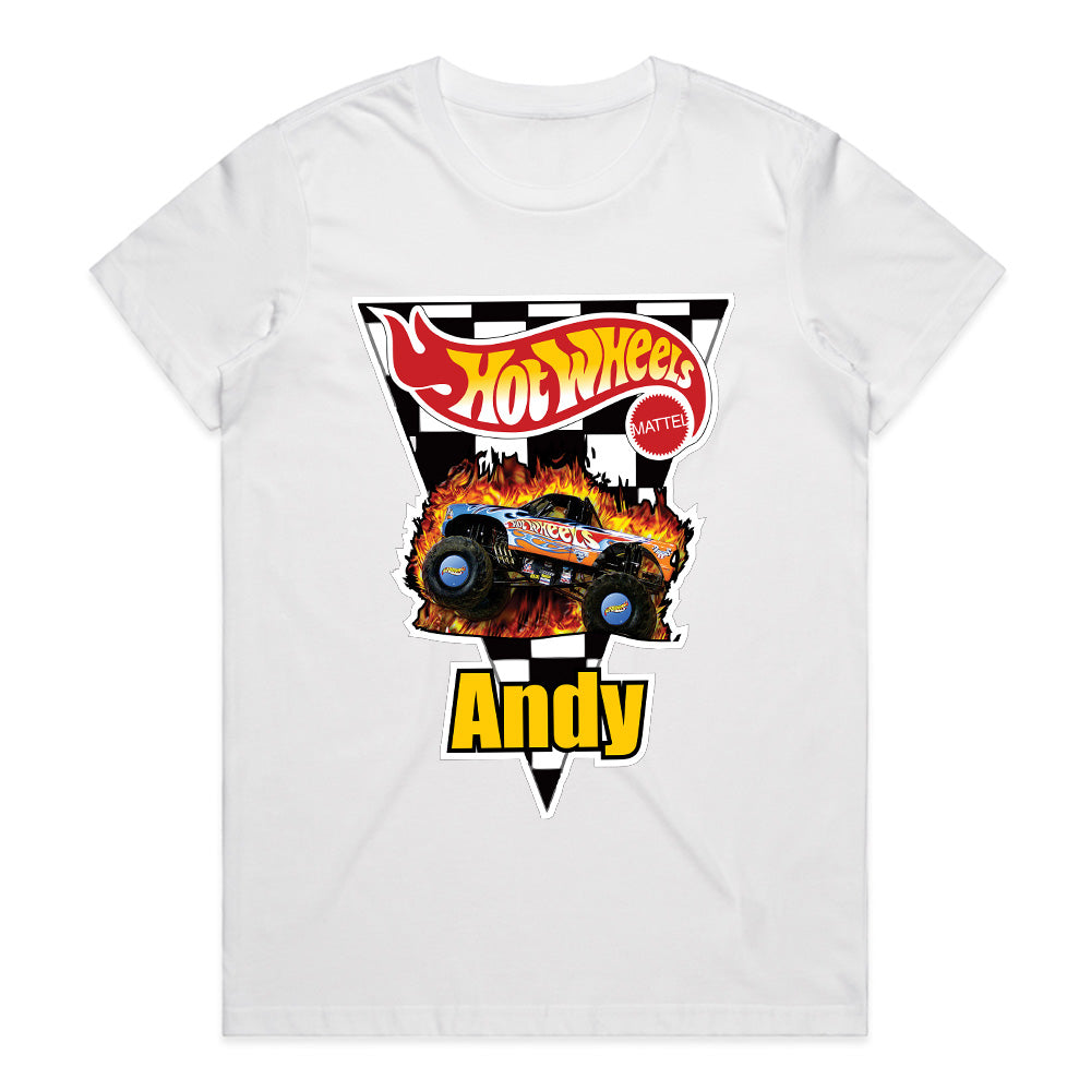 Hot Wheels Monster Truck "Andy" Graphic T-Shirt – Bold and Stylish Motorsports Design