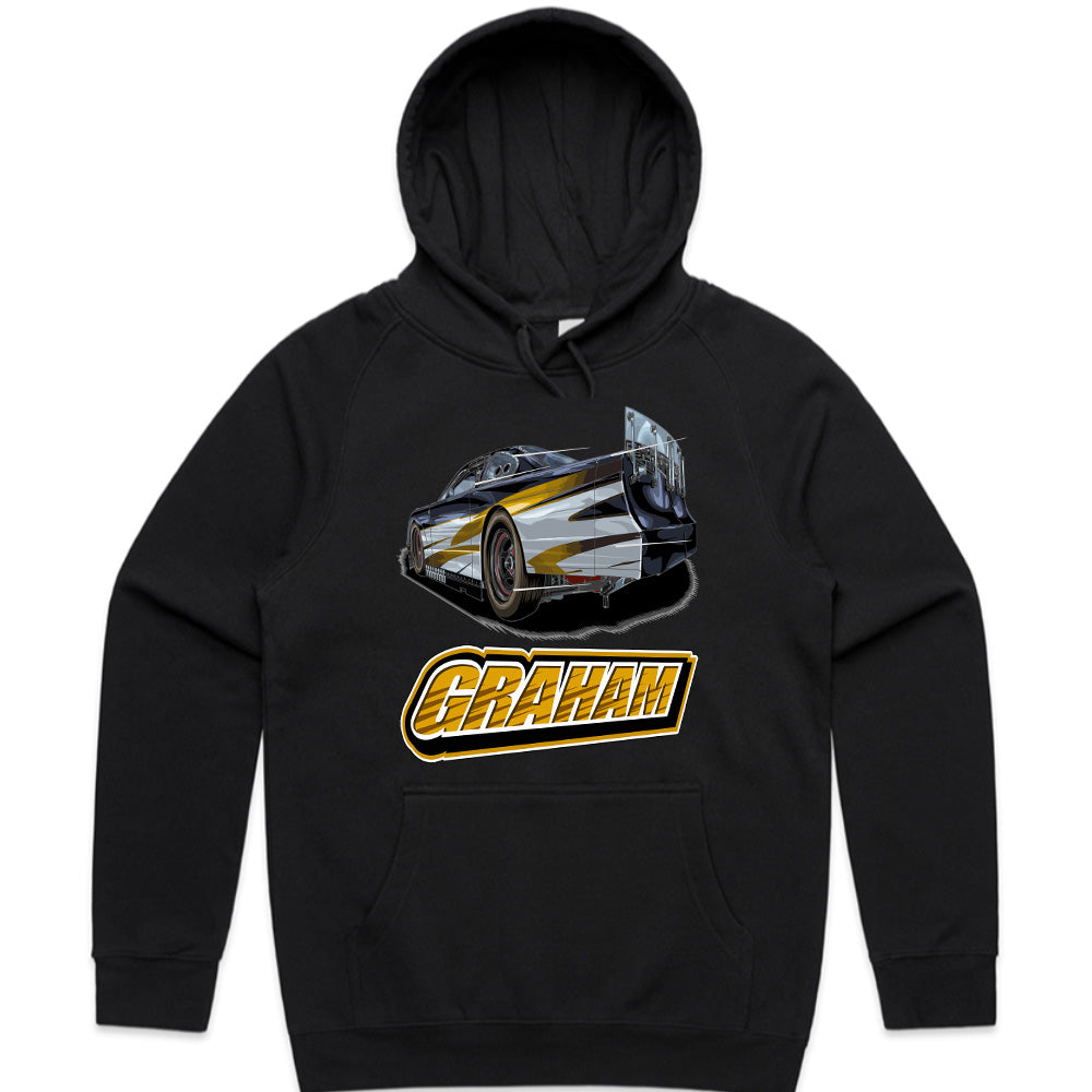 Graham Race Car Graphic T-Shirt – Dynamic Racing Design for Motorsport Enthusiasts