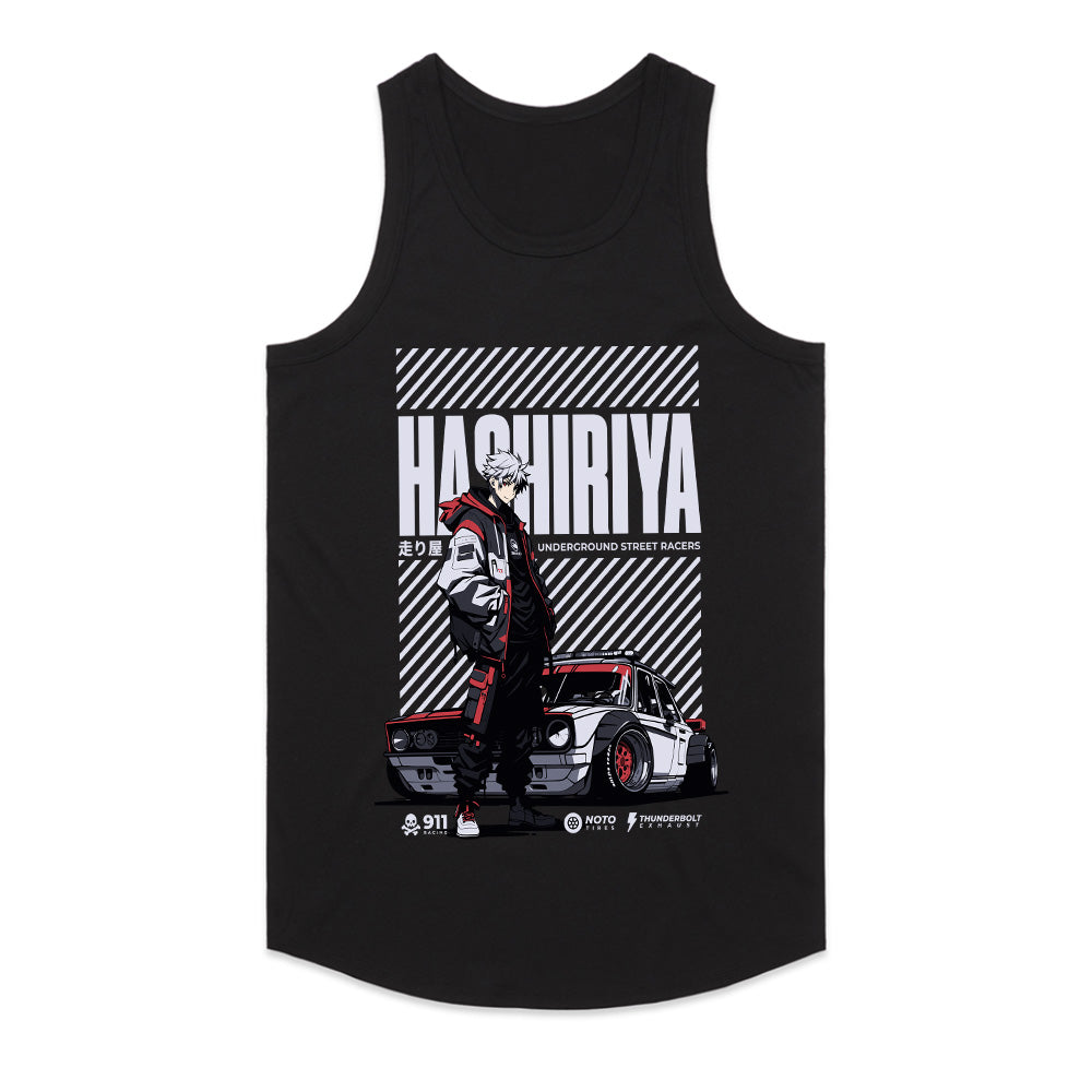 Hashiriya" Underground Street Racer T-Shirt – JDM Anime Drift Aesthetic