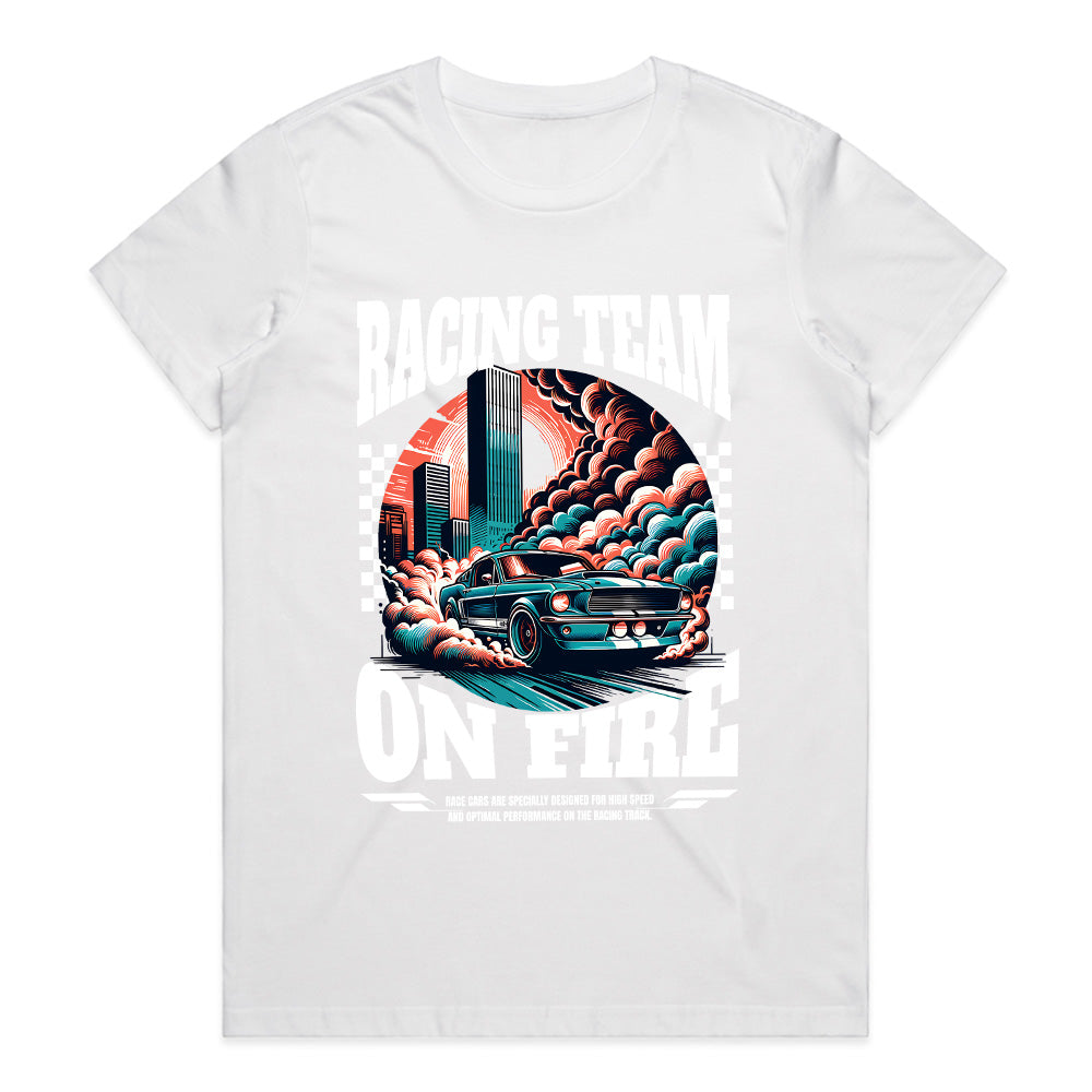 Racing Team On Fire - High-Speed Streetwear T-Shirt