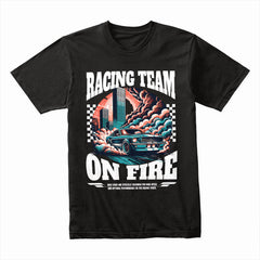 Racing Team On Fire - High-Speed Streetwear T-Shirt