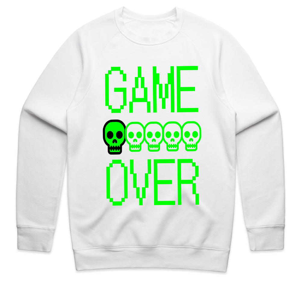 Retro Pixel "Game Over" T-Shirt – Neon Skull Gamer Tee