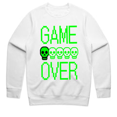 Retro Pixel "Game Over" T-Shirt – Neon Skull Gamer Tee
