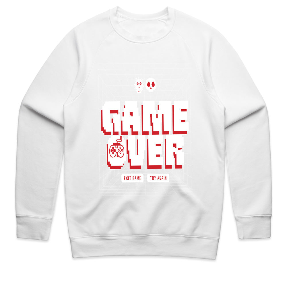 Retro "Game Over – Try Again?" T-Shirt – 3D Pixel Arcade Design