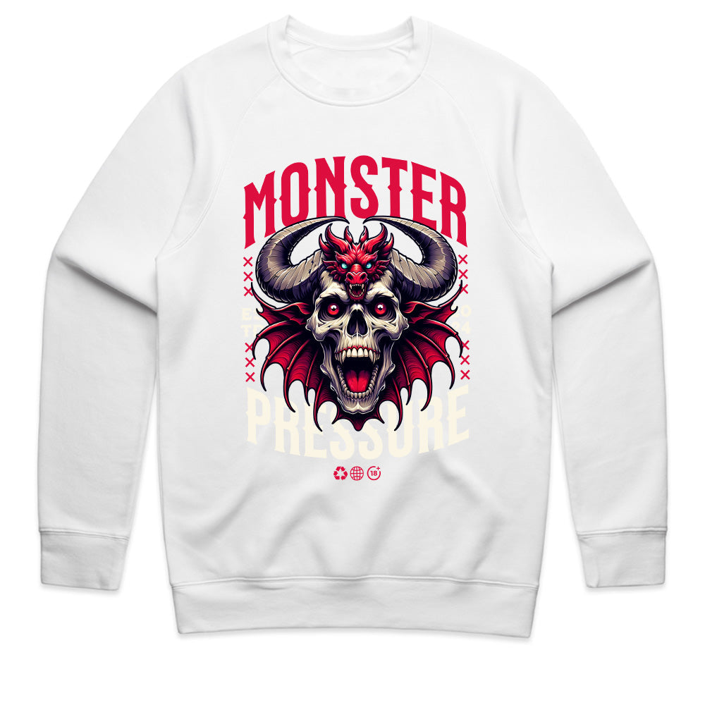 Monster Pressure T-Shirt – Dark Gothic Skull & Demon Aesthetic